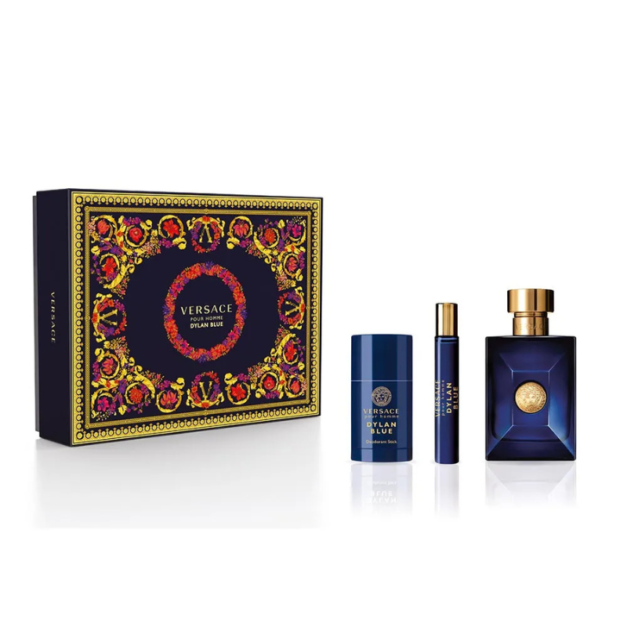DYLAN BLUE POR HOMME VERSACE 100ML + DEO STICK 75ML + 10ML