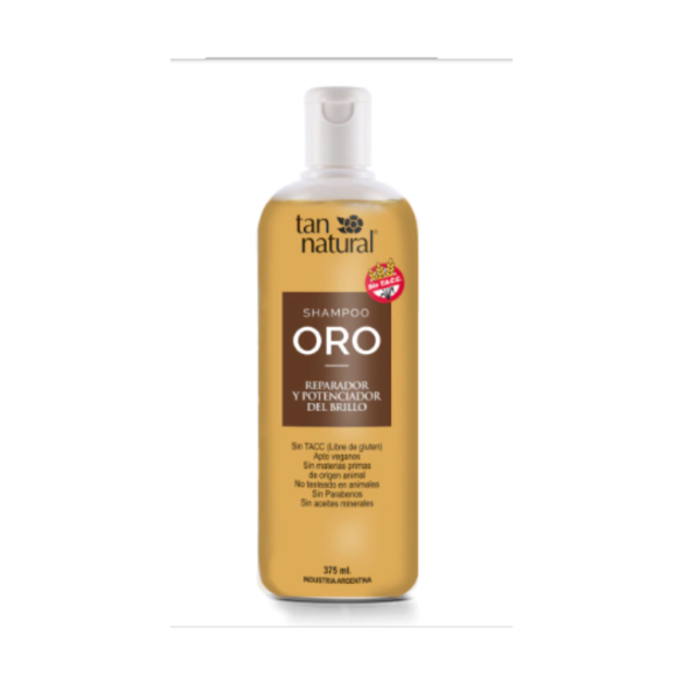 TAN NATURAL SHAMPOO ORO – REPARADOR Y POTENCIADOR DEL BRILLO