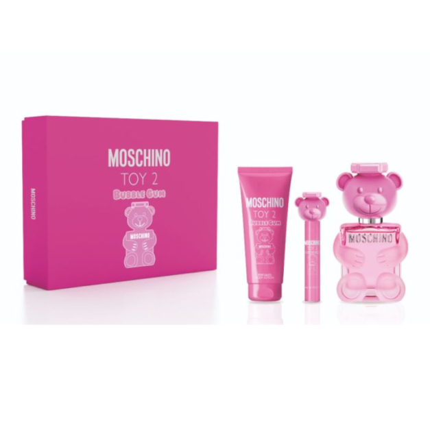 MOSCHINO TOY 2 BUBBLE GUM 100ML + 10ML + BODY LOTION 