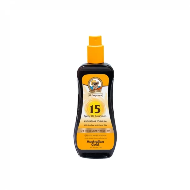 AUSTRALIAN GOLD SPF15 SPRAY OIL WITH CARROT 237 ml.
