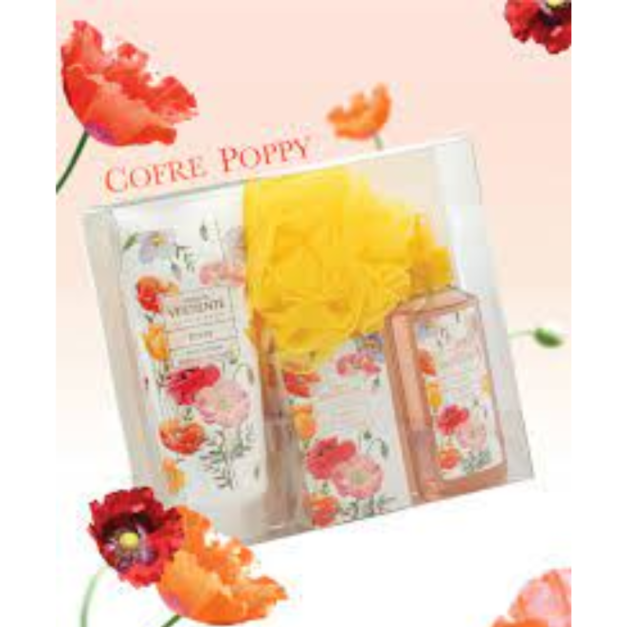 VERTIENTE POPPY BODY SPLASH 120ML + BODY LOTION + JABON DE TOCADOR