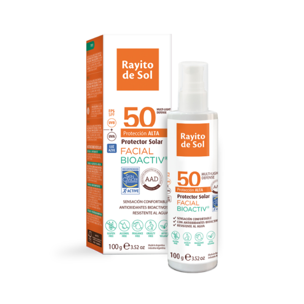 RAYITO DE SOL PROTECTOR SOLAR FACIAL FPS 50 BIOACTIV – 100G