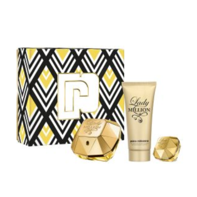 LADY MILLION PACO RABANNE E.D.Parfum 80ML + 5ML + BODY LOTION
