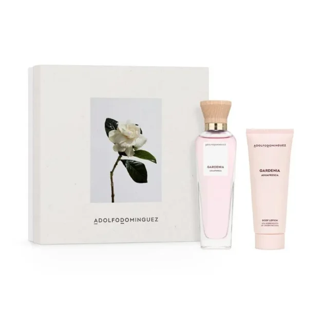 ADOLFO DOMINGUEZ AGUAFRESCA GARDENIA 120ML + BODY LOTION