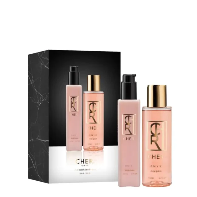 CHER. ONYX BODY SPLASH 200ML + BODY LOTION 200ML