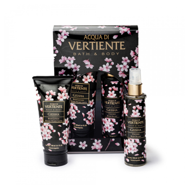 VERTIENTE GEISHA BODY SPLASH 100ML + BODY LOTION 100ML