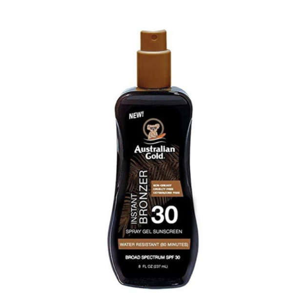 AUSTRALIAN GOLD SPF 30 SPRAY GEL W.BRONZER 237 ml.