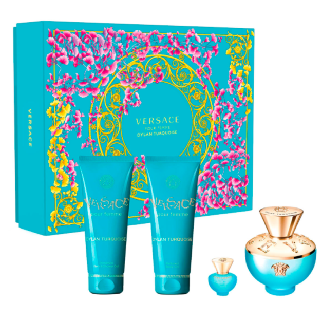 DYLAN TURQUOISE VERSACE 100ML + 5ML + SHOWER GEL + BODY GEL