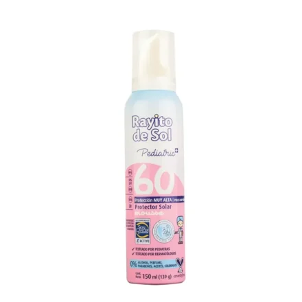 RAYITO DE SOL PROTECTOR SOLAR PEDIATRIC MOUSSE FPS60 – 150ML