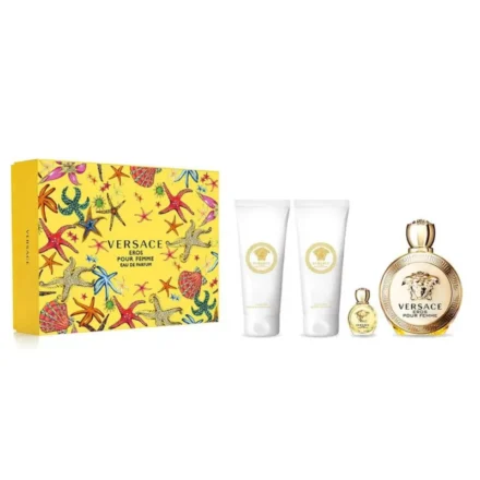 EROS POUR FEMME VERSACE E.D. PARFUM 100ML + 5ML + BODY LOTION + SHOWER GEL
